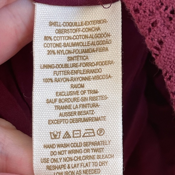 Free People burgundy lace mini skater dress - Picture 7 of 9